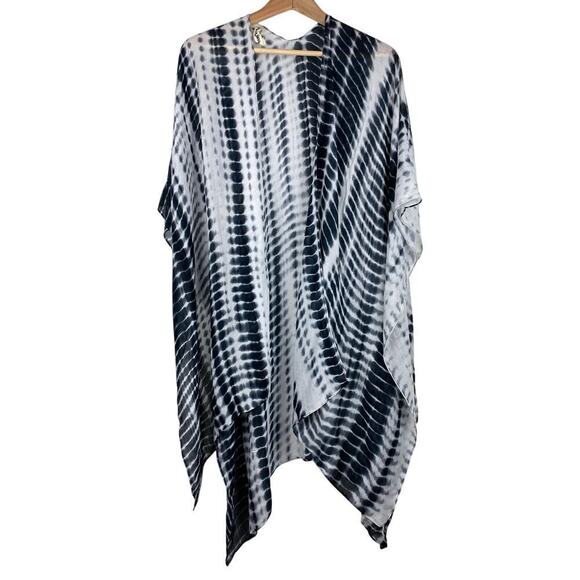 Michael Stars Women's White Gray Black Open Kimono Wrap - Picture 1 of 5